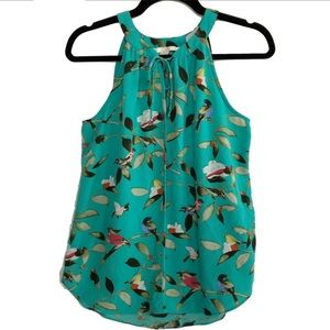 C&E | EUC TURQUOISE BIRD HALTER TOP | S